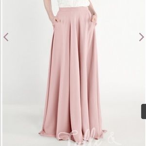 Tulle and Chantilly Chiffon Skirt with Pockets